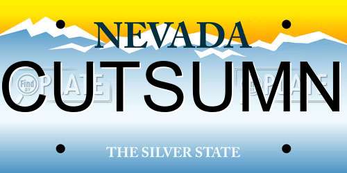 CUTSUMN Nevada License Plate