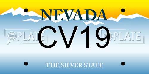 CV19 Nevada License Plate