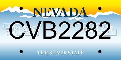 CVB2282 Nevada License Plate