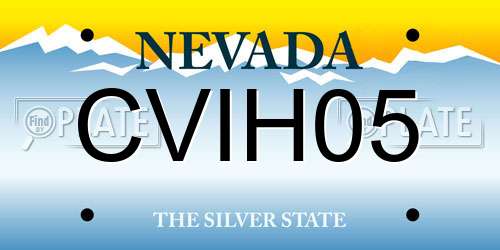 CVIH05 Nevada License Plate