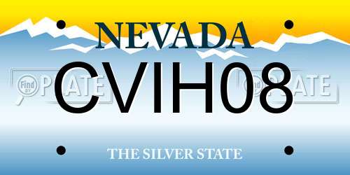 CVIH08 Nevada License Plate