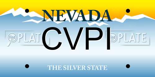 CVPI Nevada License Plate