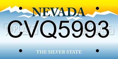 CVQ5993 Nevada License Plate