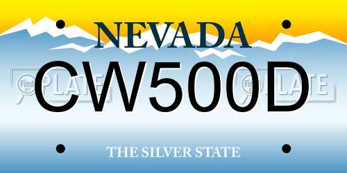 CW500D Nevada License Plate