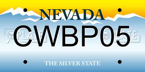 CWBP05 Nevada License Plate