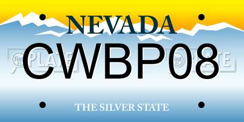 CWBP08 Nevada License Plate