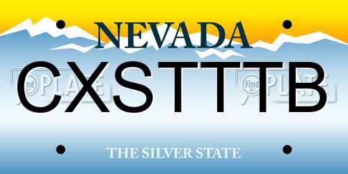 CXSTTTB Nevada License Plate