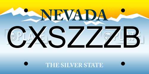 CXSZZZB Nevada License Plate