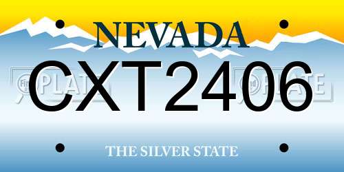 CXT2406 Nevada License Plate