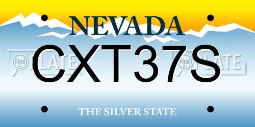 CXT37S Nevada License Plate