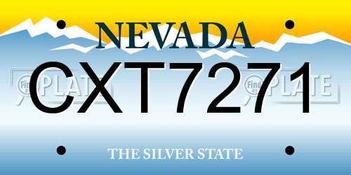 CXT7271 Nevada License Plate