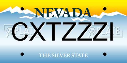 CXTZZZI Nevada License Plate