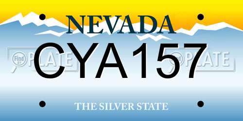 CYA157 Nevada License Plate