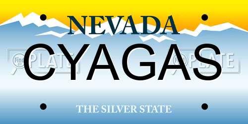 CYAGAS Nevada License Plate