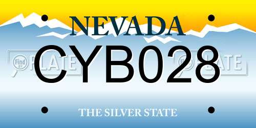 CYB028 Nevada License Plate
