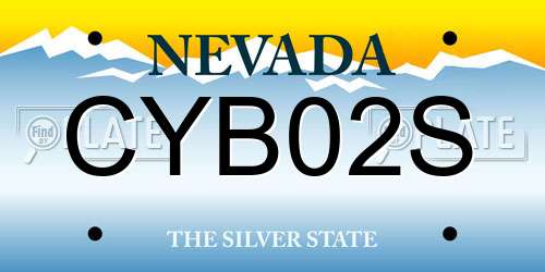 CYB02S Nevada License Plate