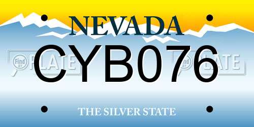 CYB076 Nevada License Plate