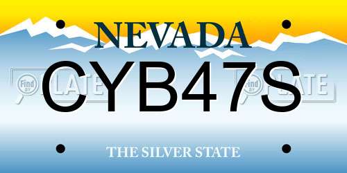 CYB47S Nevada License Plate