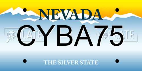 CYBA75 Nevada License Plate