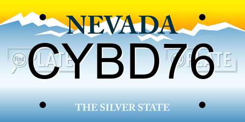 CYBD76 Nevada License Plate