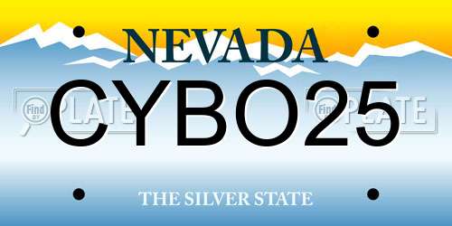 CYBO25 Nevada License Plate