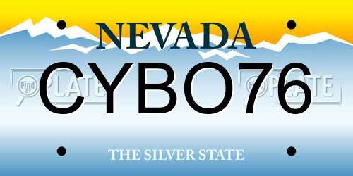 CYBO76 Nevada License Plate
