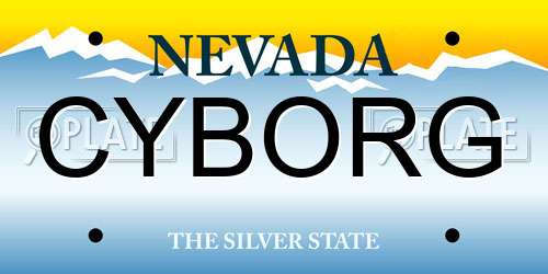 CYBORG Nevada License Plate