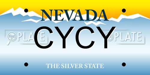 CYCY Nevada License Plate