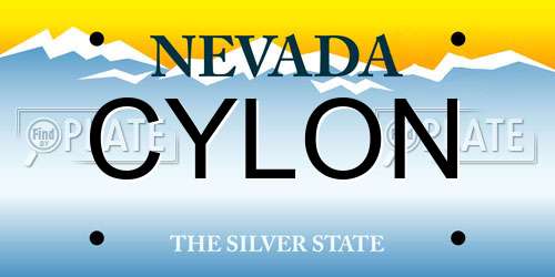 CYLON Nevada License Plate