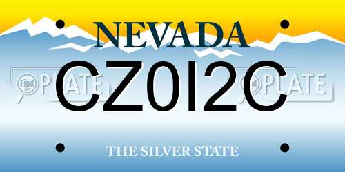 CZ0I2C Nevada License Plate