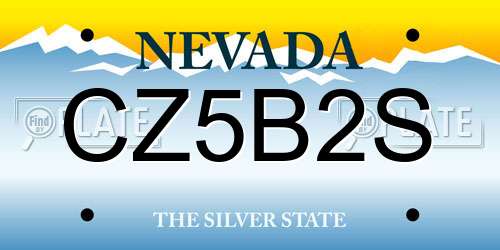 CZ5B2S Nevada License Plate