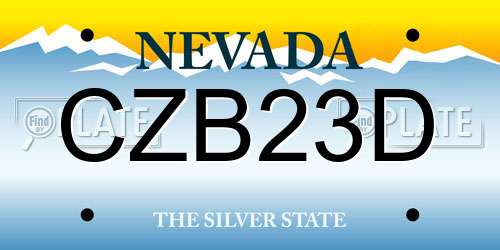 CZB23D Nevada License Plate
