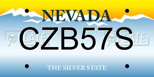 CZB57S Nevada License Plate