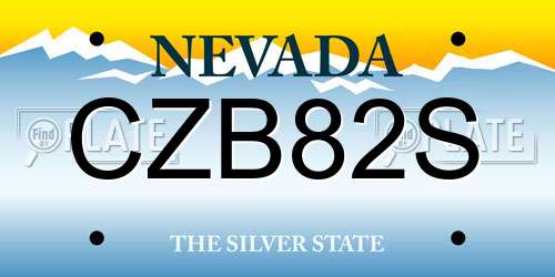 CZB82S Nevada License Plate