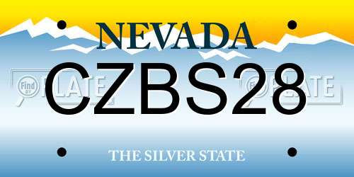 CZBS28 Nevada License Plate