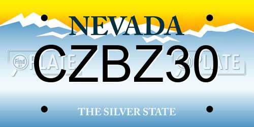 CZBZ30 Nevada License Plate