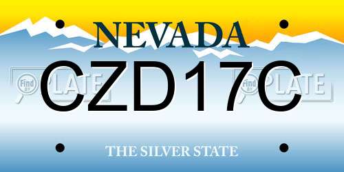 CZD17C Nevada License Plate