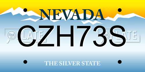 CZH73S Nevada License Plate
