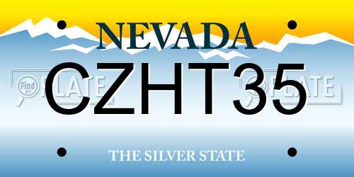 CZHT35 Nevada License Plate