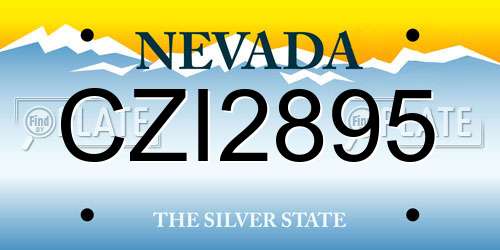CZI2895 Nevada License Plate
