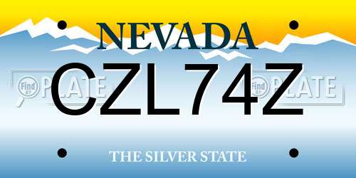 CZL74Z Nevada License Plate