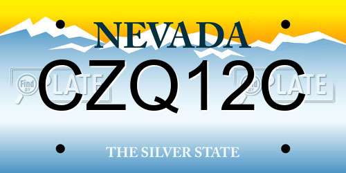 CZQ12C Nevada License Plate
