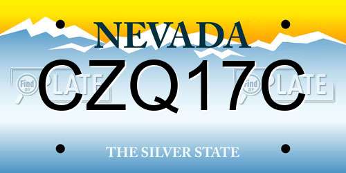 CZQ17C Nevada License Plate