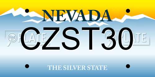 CZST30 Nevada License Plate