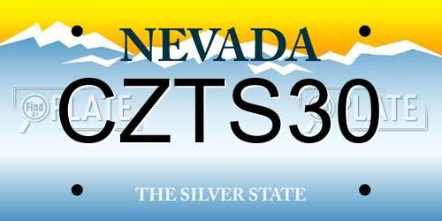 CZTS30 Nevada License Plate