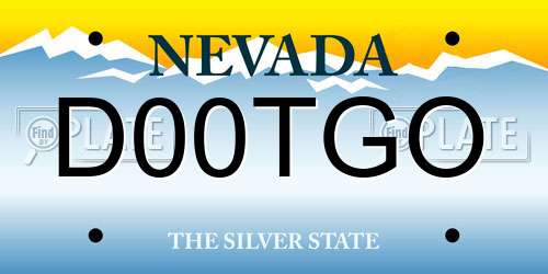 D00TGO Nevada License Plate