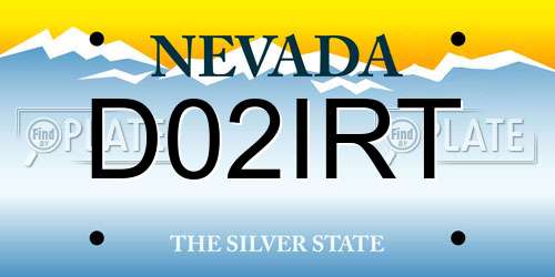 D02IRT Nevada License Plate