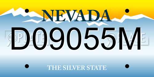 D09055M Nevada License Plate