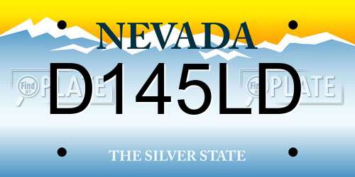 D145LD Nevada License Plate
