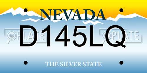 D145LQ Nevada License Plate